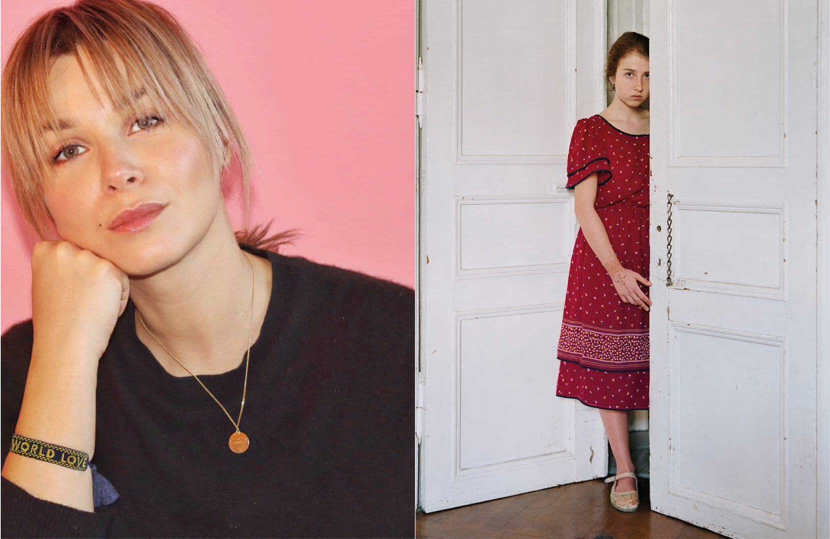 Actrice Victoria Koblenko ontwerpt kettingen voor het goede doel. Op rechts een foto van de Amerikaanse fotograaf Alec Soth voor Pictures for Purpose. 