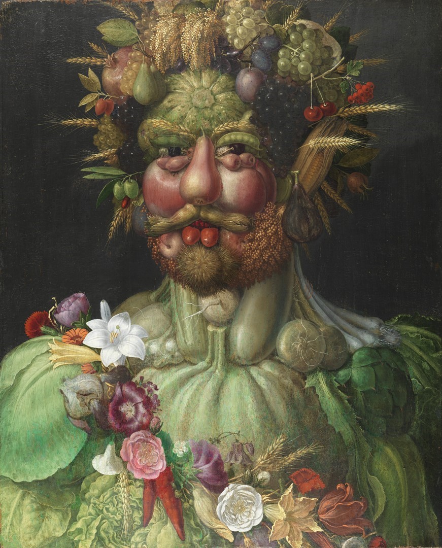 Giuseppe Arcimboldi, Keizer Rudolf II als Vertumnus, 1590, Statens historiska museer - Skokloster Slott, inv.nr. 11615
