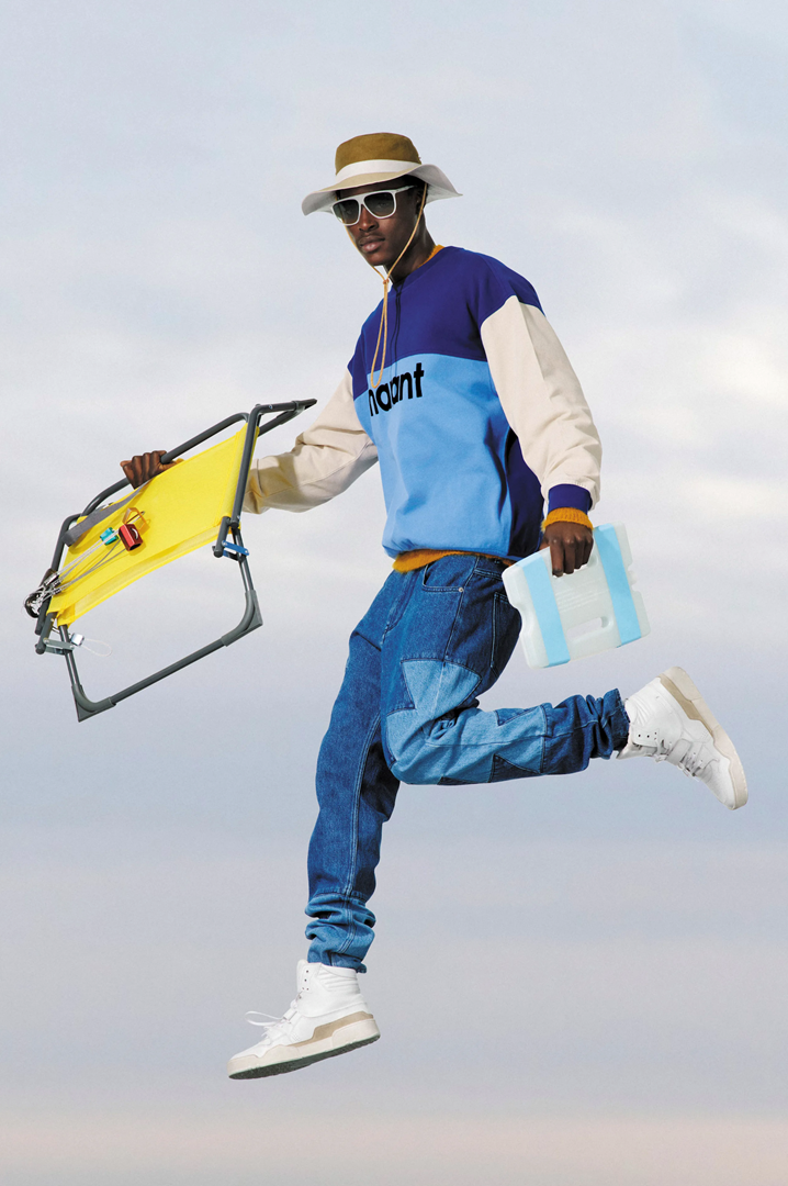 Deze stoere mannencollectie van Isabel Marant is geïnspireerd door sportkleding uit de jaren tachtig en negentig