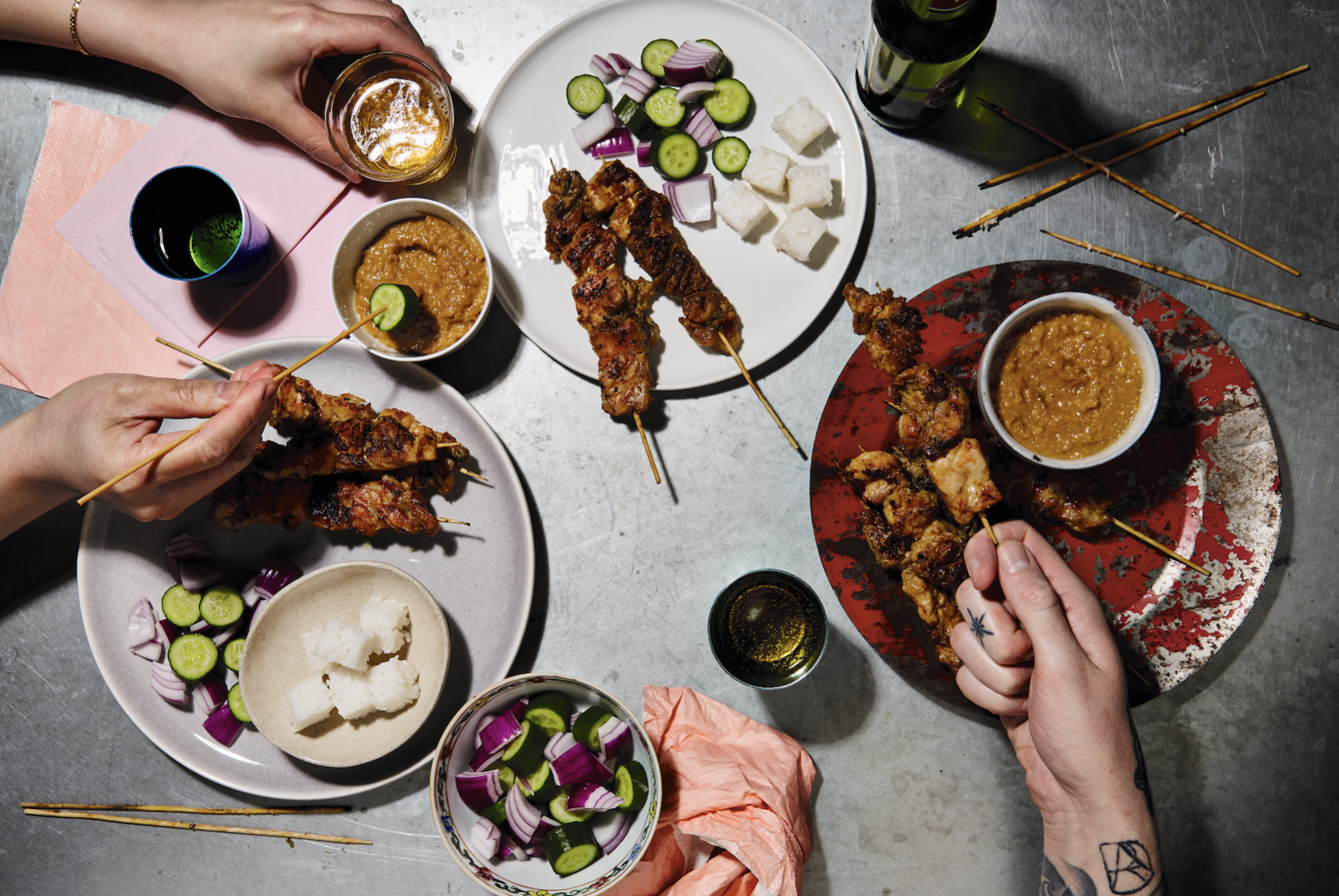 Gerechten uit het boek Sambal Shiok.