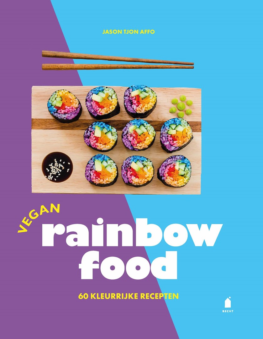Jason Tjon Affo en zijn boek Rainbow Vegan Food.