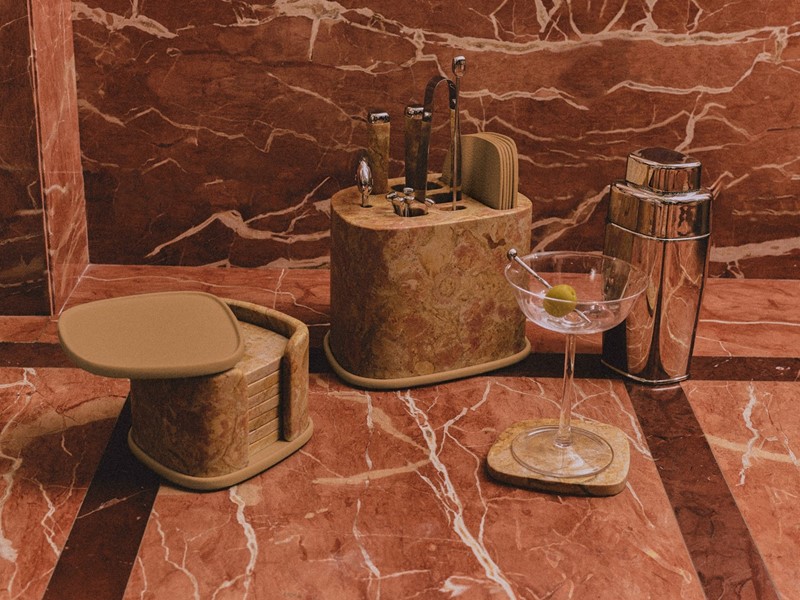 Maris Collection van Kelly Wearstler x Giobagnara. Fotografie: David William Baum.