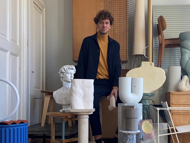 Berry Dijkstra bij zijn werk