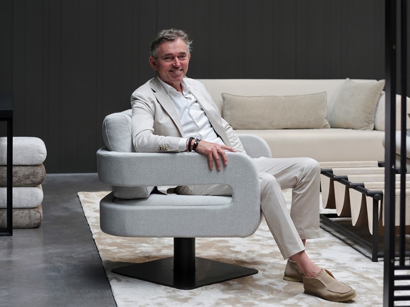 Marcel Wolterinck in een splinternieuw ontwerp.