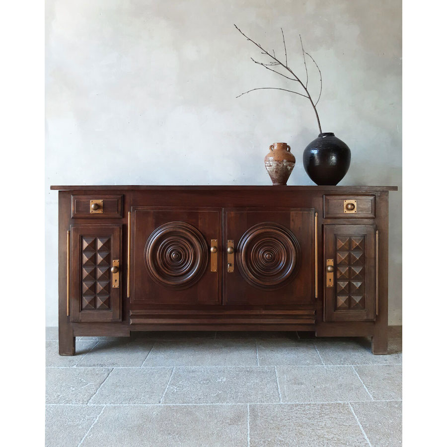 CHARLES DUDOUYT VINTAGE DESIGN DRESSOIR IN EIKENHOUT 