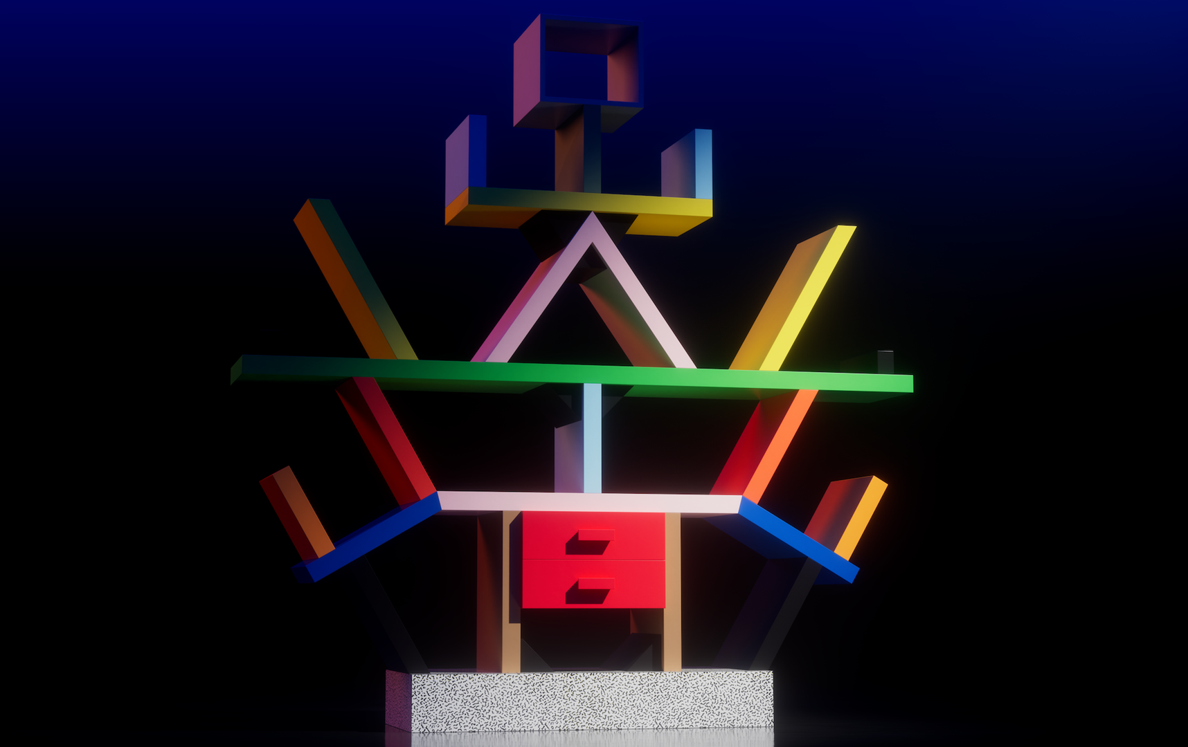 Expositie Memphis Again in Triennale Milano 