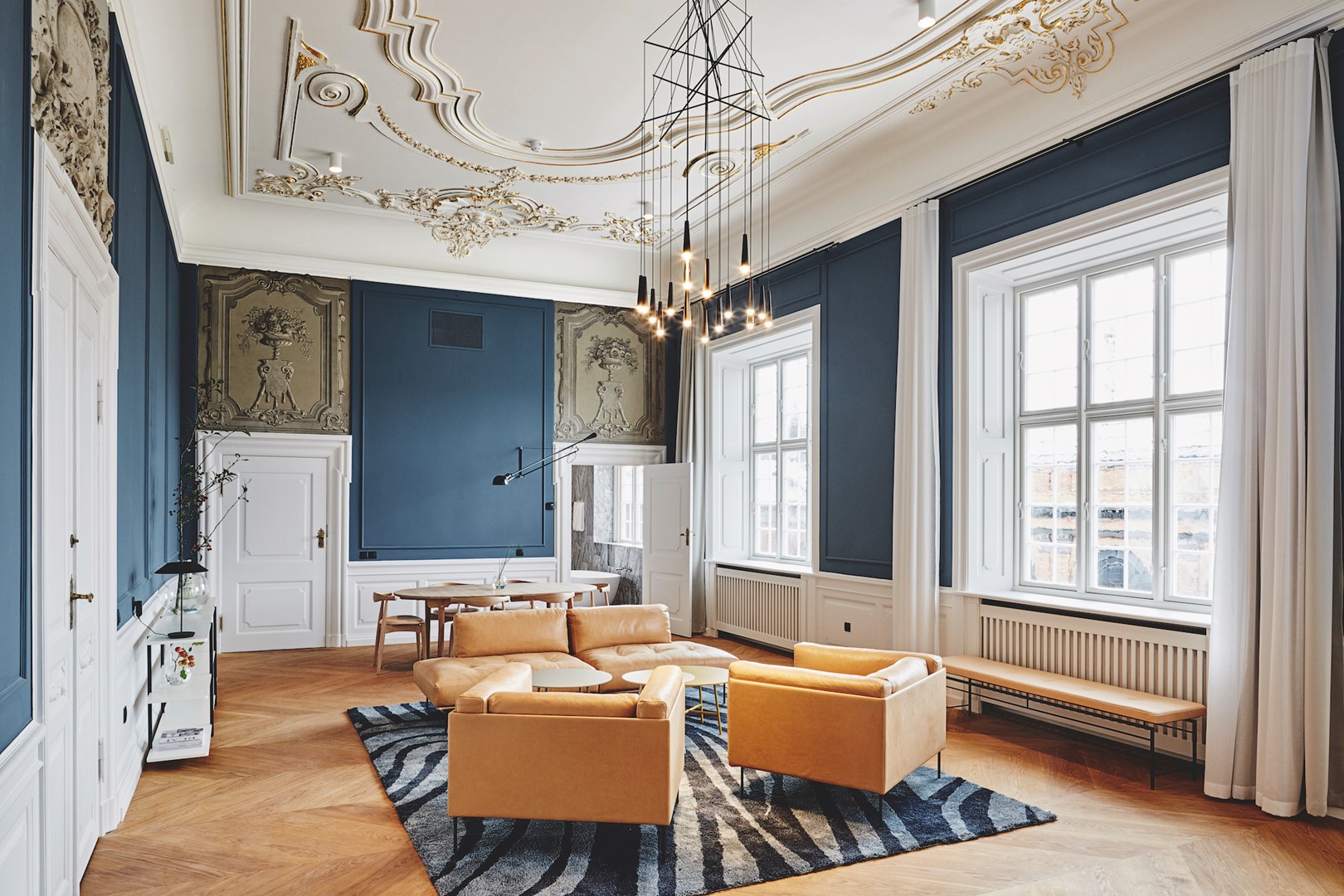 Het interieur van Nobis Hotel Copenhagen.