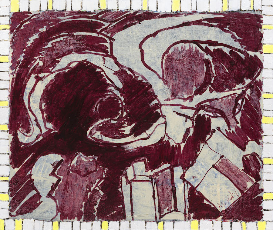 Lie de vin, Pierre Alechinsky, 2016.