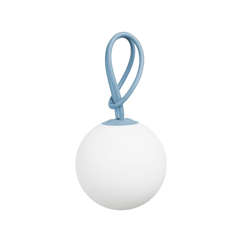 Fatboy Bolleke mini hanglamp in blauw met ronde witte lamp