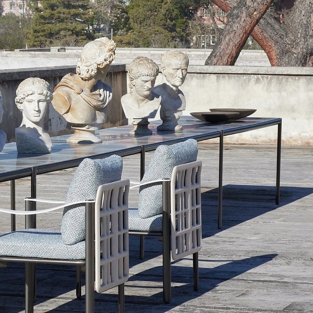 Giorgetti outdoor 2023 campagne. Fotografie: Federico Cedrone en Bianca Cedrone