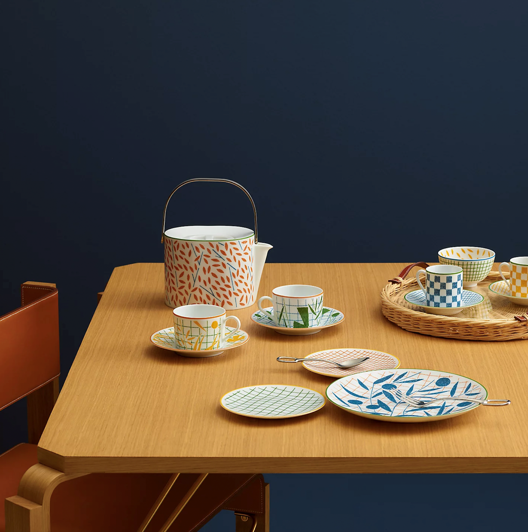 Het theeservies van Hermès kun je niet laten staan. 