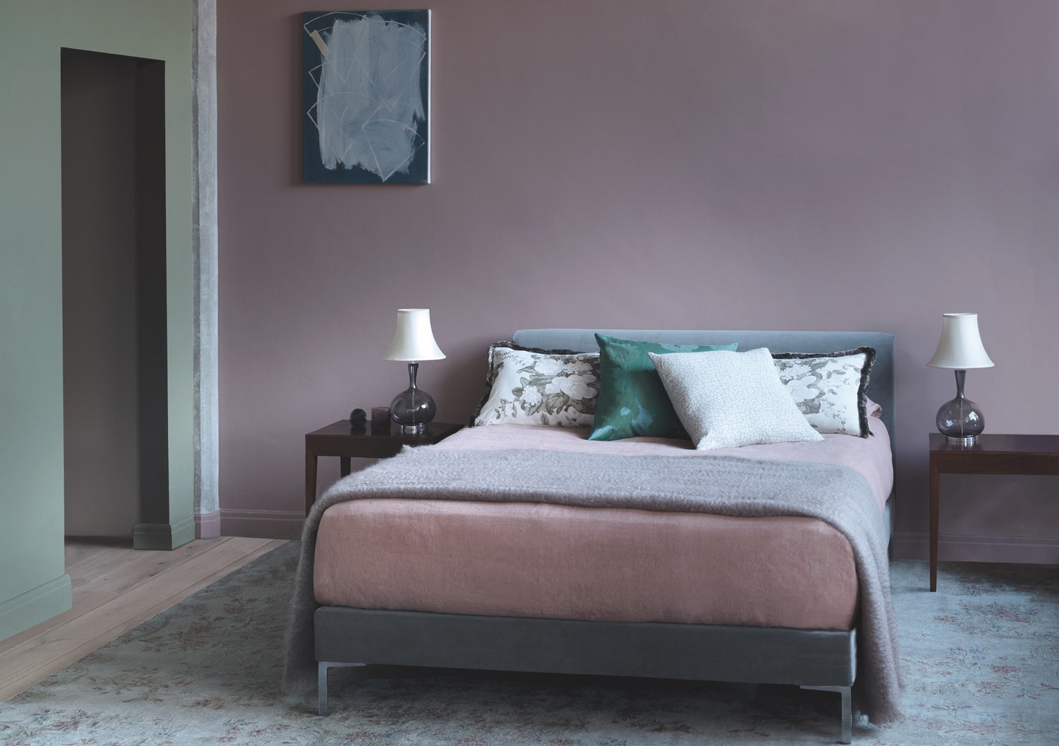 Achterwand in kleur Rouge II, zijwand in kleur The Botanist.