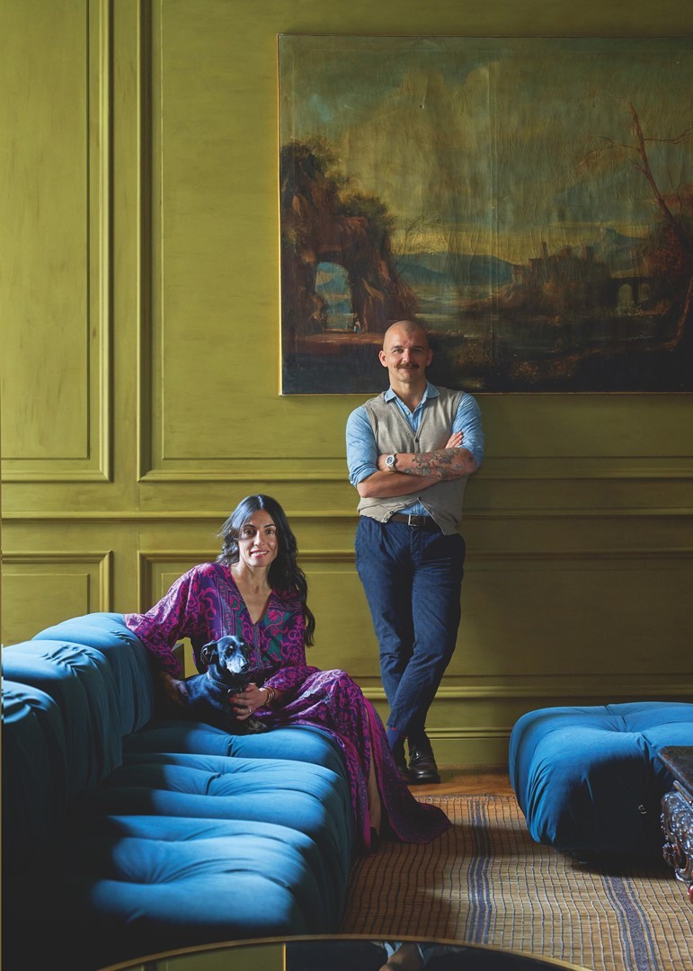 Elisabetta, Giorgio en hondje Pierino. Fotografie: Francesco Dolfo